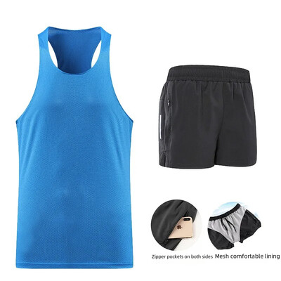 Profesionalni muški prsluk za maratonsko trčanje, sportsko odijelo, brzo sušeća oprema za trening za natjecanja, ljetnu sezonu