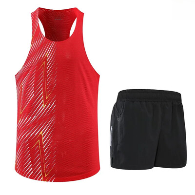 Profesionalni muški prsluk za maratonsko trčanje, sportsko odijelo, brzo sušeća oprema za trening za natjecanja, ljetnu sezonu