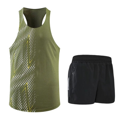 Profesionalni muški prsluk za maratonsko trčanje, sportsko odijelo, brzo sušeća oprema za trening za natjecanja, ljetnu sezonu