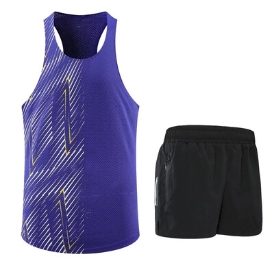 Profesionalni muški prsluk za maratonsko trčanje, sportsko odijelo, brzo sušeća oprema za trening za natjecanja, ljetnu sezonu