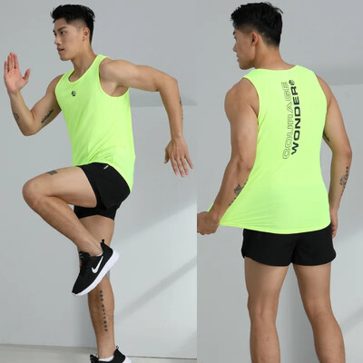 Profesionalni muški prsluk za maratonsko trčanje, sportsko odijelo, brzo sušeća oprema za trening za natjecanja, ljetnu sezonu