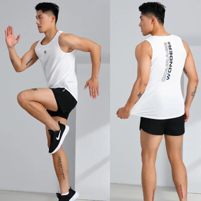 Profesionalni muški prsluk za maratonsko trčanje, sportsko odijelo, brzo sušeća oprema za trening za natjecanja, ljetnu sezonu