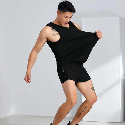 Profesionalni muški prsluk za maratonsko trčanje, sportsko odijelo, brzo sušeća oprema za trening za natjecanja, ljetnu sezonu