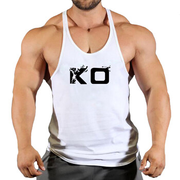 Επώνυμα ρούχα γυμναστηρίου Ανδρικά Bodybuilding and Fitness Stringer Tank Top Γιλέκο αθλητικά εσώρουχα προπόνηση μυών Singlets Running