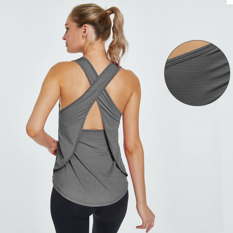 Ženske brzosušeće joga majice bez rukava Trening za trčanje Joga majice za teretanu Fitnes Sportski prsluk Sportska majica