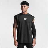 DO THE WORK Vestă de alergare de vară Tricouri de gimnastică Îmbrăcăminte fitness pentru bărbați Cămăși fără mâneci, cu uscare rapidă, largi, culturism, baschet