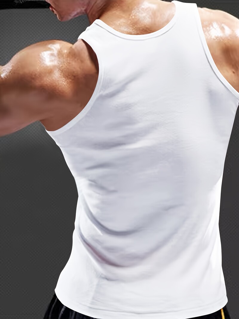 Îmbrăcăminte de fitness și alergare în aer liber pentru bărbați, cu model în dungi, cu imprimeu 3d, cu decolteu turn, vestă sportivă fără mâneci, uscare rapidă, confort