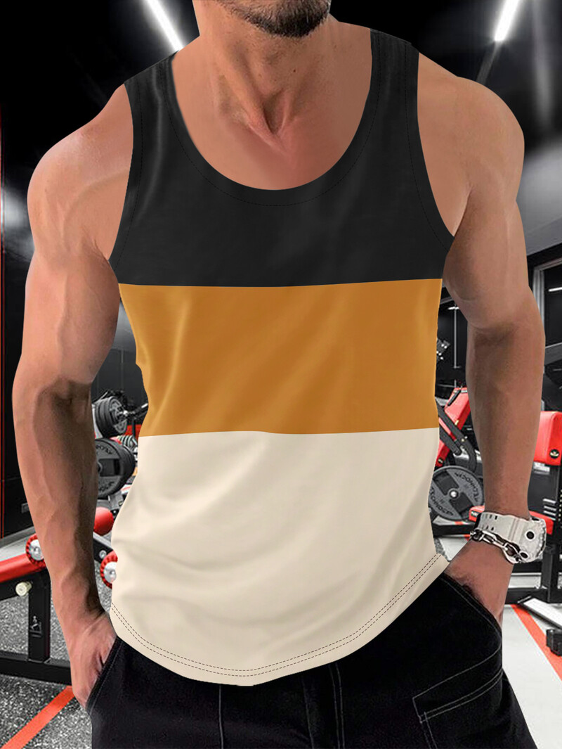 Ljeto 2024. Muška odjeća velikih veličina Majice bez rukava Crno-bijele sive majice bez rukava za fitnes Muški prsluk Ležerni prsluk za bodybuilding Novo