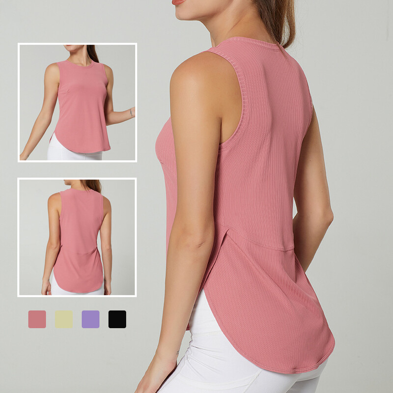 Crop Top Yoga Solid Fără mâneci Sport Tricou Largi Fitness Yoga Top Sală de gimnastică fără cusături De bază Casual Running Top Cămașă de antrenament Femei