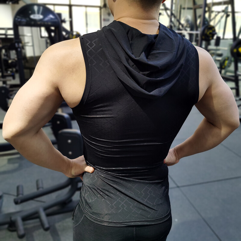Bărbați Bodybuilding Glugă Tank Tops Antrenament de gimnastică Fitness Cămașă fără mâneci elastică cu uscare rapidă Vestă de alergare Glugă sport pentru bărbați 2022
