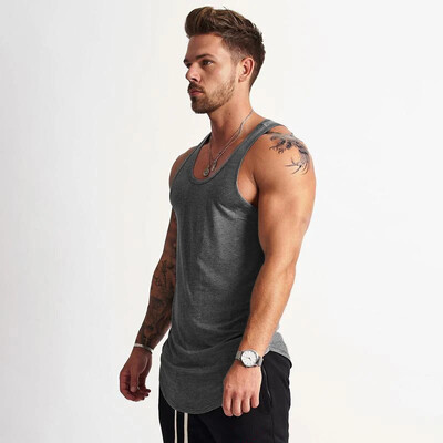 Vară, bărbați, veste de alergare, tricou simplu de fitness, slim fit, tendință de modă, mișcare, maiuri de fitness, tricou muscular, fără mâneci