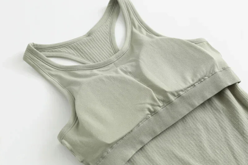 „Dupe Yoga“ sportiniai marškinėliai, moteriški sportiniai marškinėliai be rankovių „Cami“ sportiniai marškinėliai, ploni briaunoti bėgimo treniruoklių salė „Crop“ liemenė su liemenėlėmis