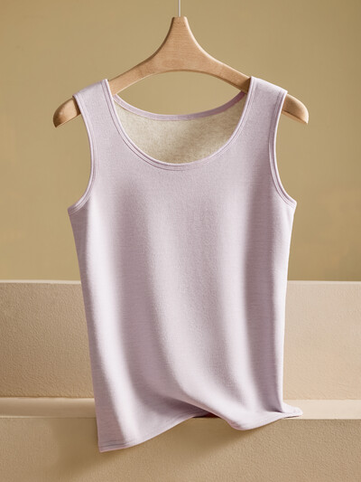 Moteriška šiluminė liemenė, dvisluoksnė aksominė sustorėjusi šilta viršutinė dalis, šildoma, vidinė apačia be rankovių