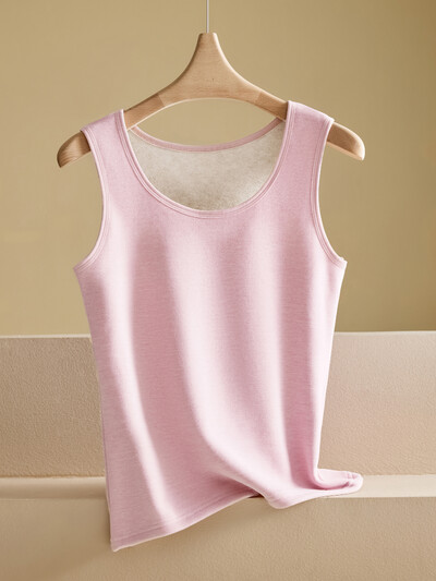 Moteriška šiluminė liemenė, dvisluoksnė aksominė sustorėjusi šilta viršutinė dalis, šildoma, vidinė apačia be rankovių