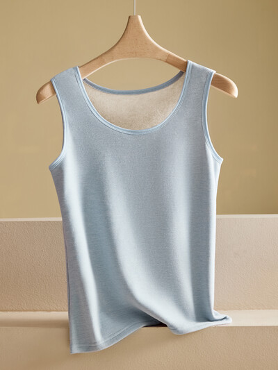 Moteriška šiluminė liemenė, dvisluoksnė aksominė sustorėjusi šilta viršutinė dalis, šildoma, vidinė apačia be rankovių