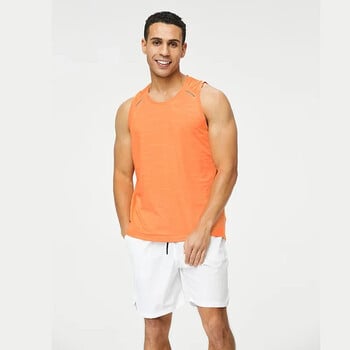 Γρήγορη ξήρανση O-neck Fitness Tank Top Ανδρικό καλοκαιρινό μυϊκό γιλέκο γυμναστικής Αμάνικο πουκάμισο Bodybuilding Αθλητικά μονόπρακτα