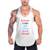Imprimați personalizat logo-ul dvs. de design Fitness Maiuri pentru bărbați Mesh respirabil Bodybuilding Stringer Tanktop Muschi Fără mâneci