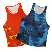 Zīmola Run Athletics Tank Top Running Speed Singlet Fitnesa Krekls Vīriešu Vese Bezpiedurknēm Atlētu vieglatlētikas singleta pielāgošana