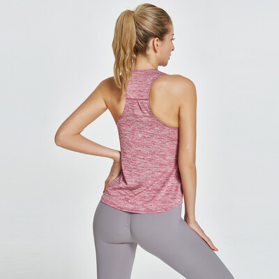 Vasaras sieviešu skriešanas veste Quick Dry viegls apaļš kakla T-krekls bez piedurknēm Atlētisks tvertņu topi Fitnesa vingrošanas jogas veste