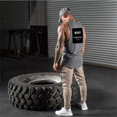 Cămașă de alergare Vestă de gimnastică Tank Top Îmbrăcăminte fitness Culturism Bărbați Tricou fără mâneci din bumbac Muscle Stringer tanktop