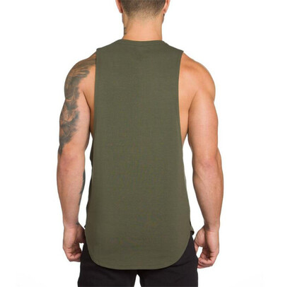 Cămașă de alergare Vestă de gimnastică Tank Top Îmbrăcăminte fitness Culturism Bărbați Tricou fără mâneci din bumbac Muscle Stringer tanktop