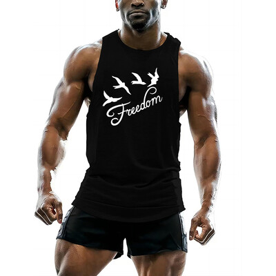 Vyriškos sportinės suaugusiųjų liemenės kregždės rašto spausdinimas kombinezonas, laisvas vienetinis dėvėjimas viduje gali būti paprastas raidžių patogumas ir tobula mada