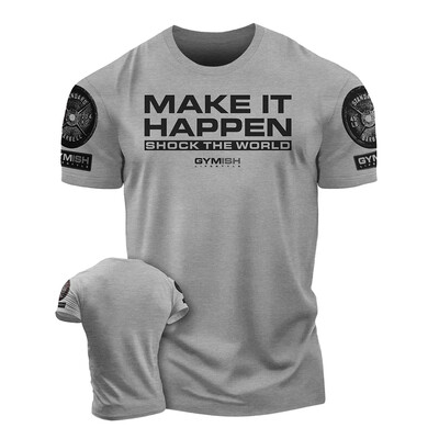 Tricou de antrenament imprimat 3D pentru bărbați, tricou cu mânecă scurtă de sală distractivă, top elastic respirabil