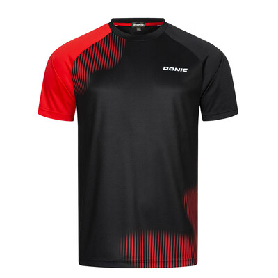 DONIC Tricou de tenis de masă cu gât rotund, tricou sport cu uscare rapidă, cămașă de ping-pong cu mânecă scurtă, respirabilă, bărbați și femei, haine y2k