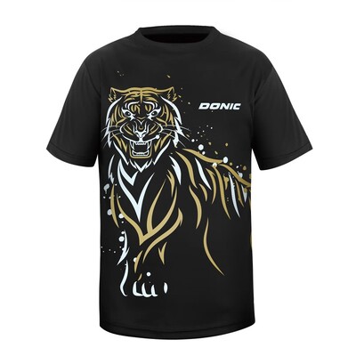 DONIC Tricou de tenis de masă cu gât rotund, tricou sport cu uscare rapidă, cămașă de ping-pong cu mânecă scurtă, respirabilă, bărbați și femei, haine y2k