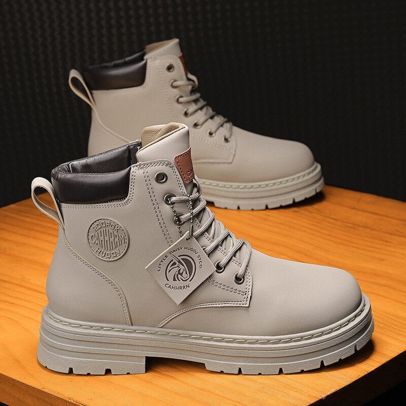 Martinje, cipele, muške modne čizme rabarbara, jesenske i zimske visoke radne cipele, muške protuklizne čizme, muške pamučne cipele