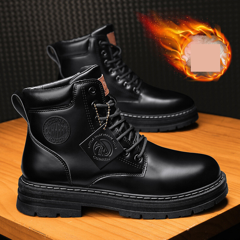 Martinje, cipele, muške modne čizme rabarbara, jesenske i zimske visoke radne cipele, muške protuklizne čizme, muške pamučne cipele