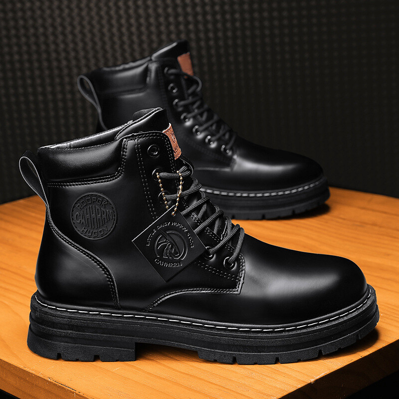 Martinje, cipele, muške modne čizme rabarbara, jesenske i zimske visoke radne cipele, muške protuklizne čizme, muške pamučne cipele