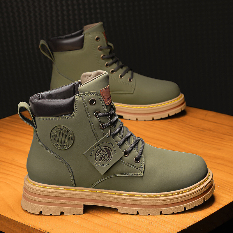 Martinje, cipele, muške modne čizme rabarbara, jesenske i zimske visoke radne cipele, muške protuklizne čizme, muške pamučne cipele