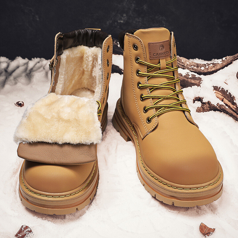 Martinje, cipele, muške modne čizme rabarbara, jesenske i zimske visoke radne cipele, muške protuklizne čizme, muške pamučne cipele