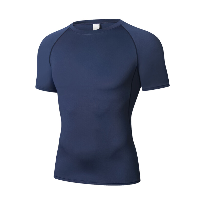 Tricouri albe de compresie pentru bărbați Topuri cu mânecă scurtă Tricou casual de gimnastică Tricou pentru bărbați cu uscare rapidă Tricouri de fotbal Îmbrăcăminte sportivă Îmbrăcăminte pentru bărbați