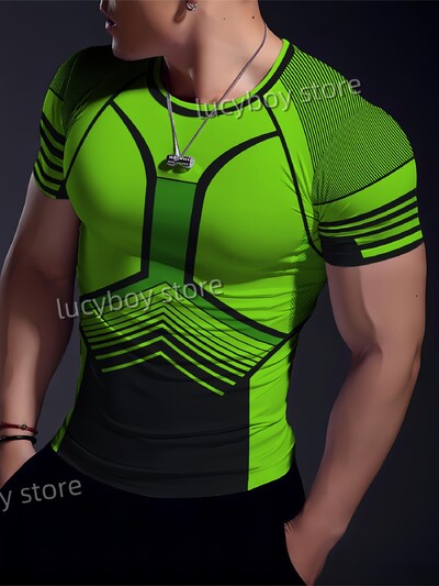 Tricou cu blocuri de culoare pentru bărbați Tricouri pentru antrenament muscular Tricouri cu mânecă scurtă Tricou pentru alergare cu uscare rapidă Îmbrăcăminte sport pentru bărbați Topuri supradimensionate Îmbrăcăminte pentru bărbați