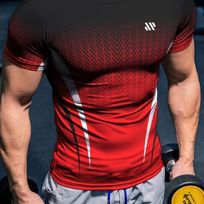 Tricou pentru bărbați, fitness, ușor, moale, confortabil, pentru mușchi