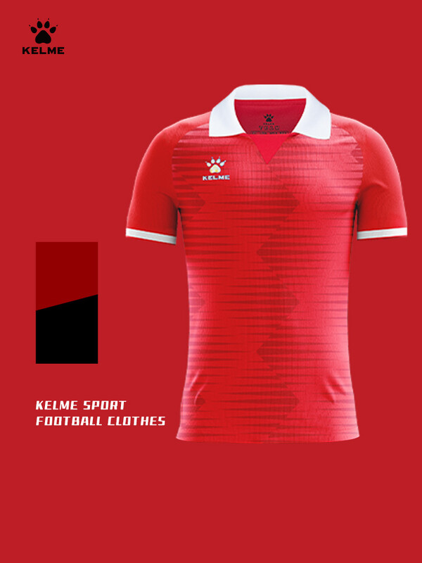 Tricou Kelme Fotbal Sport Timp liber Alergare Sală antrenament Exercițiu Elastic Uscare rapidă Tricou cu mânecă scurtă Tricou polo pentru bărbați