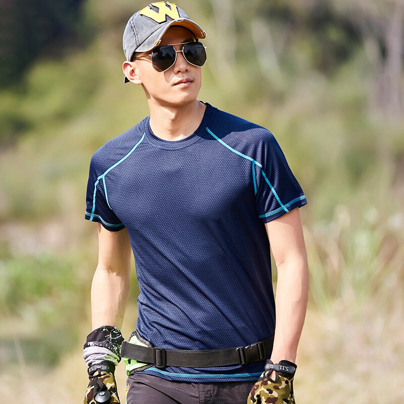 Queshark muška brzosušeća sportska majica kratkih rukava za kampiranje, planinarenje, putovanja, majica za trčanje kratkih rukava, majice za vježbanje u teretani, fitnes, joga, muške M-8XL