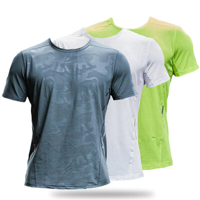 (S-6XL) Tricou din mătase de gheață cu uscare rapidă Bărbați Topuri Sport Elastic Respirabil Fitness Alergare Drumeții Sală de sport Cămașă cu mânecă scurtă Adolescenți