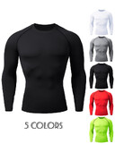 Cămăși de compresie Rashguard pentru bărbați, cu uscare rapidă, cămăși de fitness pentru sală de gimnastică, primăvară, plajă, surfing, sport atletic, alergare, maiuri de antrenament, tricouri