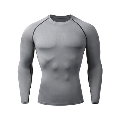 Cămăși de compresie Rashguard pentru bărbați, cu uscare rapidă, cămăși de fitness pentru sală de gimnastică, primăvară, plajă, surfing, sport atletic, alergare, maiuri de antrenament, tricouri