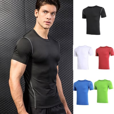 1 buc Tricouri Bărbați Cămașă pentru alergare Cămași pentru băieți de baschet Tricou pentru bărbați Îmbrăcăminte sport Jogging pentru bărbați Topuri de fitness cu compresie cu uscare rapidă