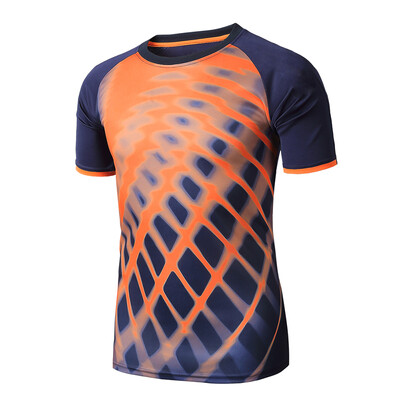 Tricouri de fotbal de marcă masculină Tricouri de fotbal de vară Tricou sport pentru alergare cu elastic pentru gimnastică Cămașă de fitness Top haine pentru bărbați 3XL