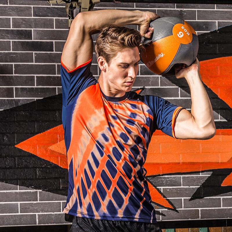 Tricouri de fotbal de marcă masculină Tricouri de fotbal de vară Tricou sport pentru alergare cu elastic pentru gimnastică Cămașă de fitness Top haine pentru bărbați 3XL