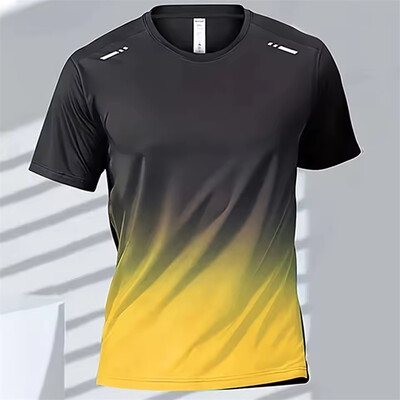 Tricou pentru bărbați Top de badminton Uscare rapidă Antrenament fitness pentru bărbați Topuri pentru sală de sport în aer liber Tricou pentru alergare ocazional Îmbrăcăminte supradimensionată