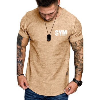 Clothing Fitness Ανδρικά αθλητικά πουκάμισα για τρέξιμο Ανδρικά κοντό μανίκι αναπνεύσιμο Quick Dry Fitness Top Fitness Quickdrying Gym πουκάμισο