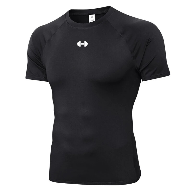 Muška mrežasta, uska, brzosušeća, fitness, bodybuilding, teretana, sport, ljetna prozračna modna, ležerna polisterska majica s printom i O-izrezom