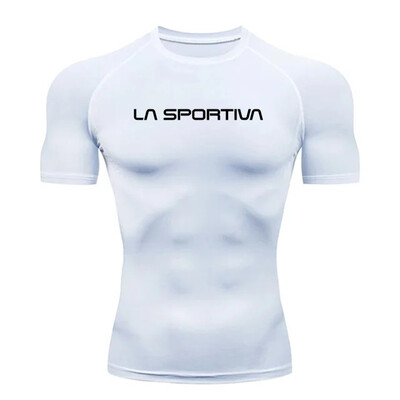 La Sportiva Muška majica kratkih rukava Sportska kompresijska majica za fitness Muška odjeća kratkih rukava Prozračna majica za trčanje u teretani