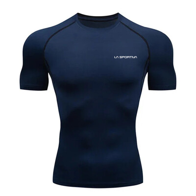 La Sportiva Muška majica kratkih rukava Sportska kompresijska majica za fitness Muška odjeća kratkih rukava Prozračna majica za trčanje u teretani